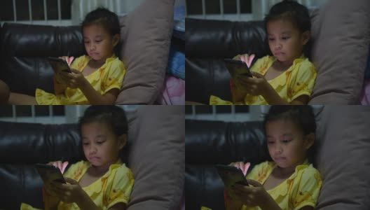 亚洲女孩玩手机高清在线视频素材下载