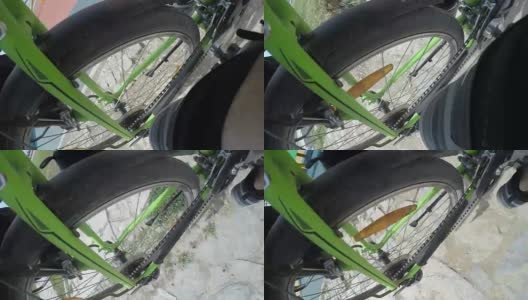 骑在自行车道上高清在线视频素材下载