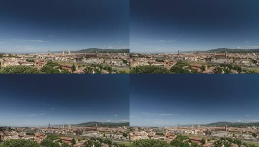 夏日阳光明媚的佛罗伦萨天际线高清在线视频素材下载