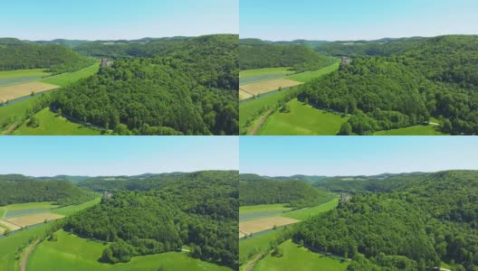 在北巴伐利亚法兰克瑞士的维森特河谷和内德克城堡高清在线视频素材下载