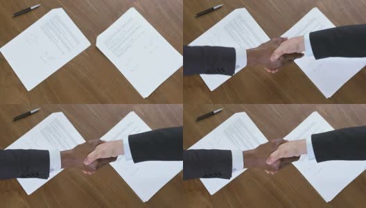 CS握手签署合同高清在线视频素材下载