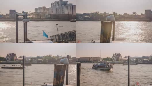 泰国传统的乘船运输高清在线视频素材下载