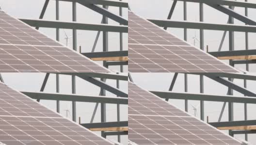 金属结构，屋顶有阳光板高清在线视频素材下载