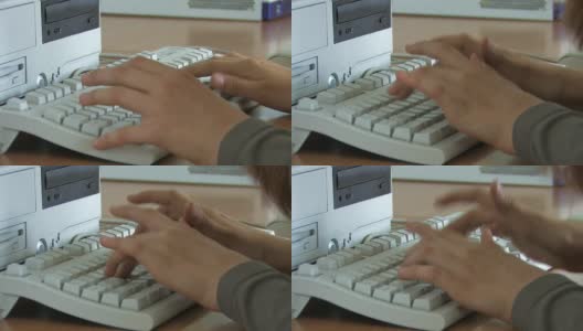 在键盘打字高清在线视频素材下载