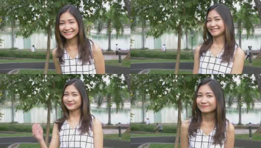 美丽微笑的亚洲女人高清在线视频素材下载