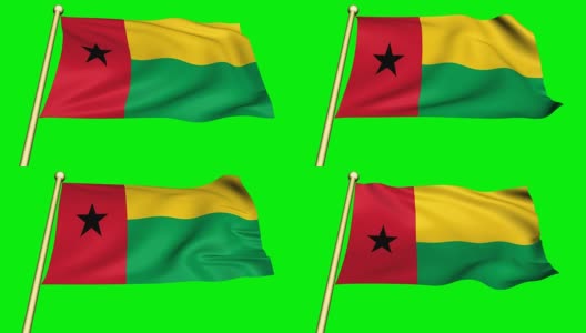 几内亚国旗-比萨动画高清在线视频素材下载
