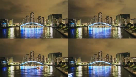 4K时光流逝:戴戴桥和苏迈达河高清在线视频素材下载