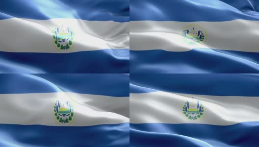 萨尔瓦多国旗波浪图案可循环元素高清在线视频素材下载