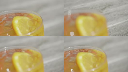 一杯橙汁鸡尾酒高清在线视频素材下载