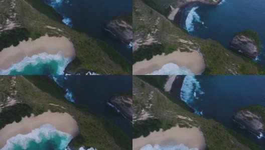克林金海滩鸟瞰图，努萨佩尼达高清在线视频素材下载