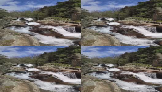 西班牙维拉纽瓦市的魔鬼水壶。Gualtaminos峡谷高清在线视频素材下载