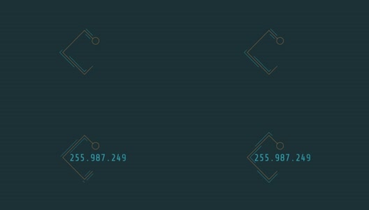 9位数字HUD元素的循环动画。高清在线视频素材下载