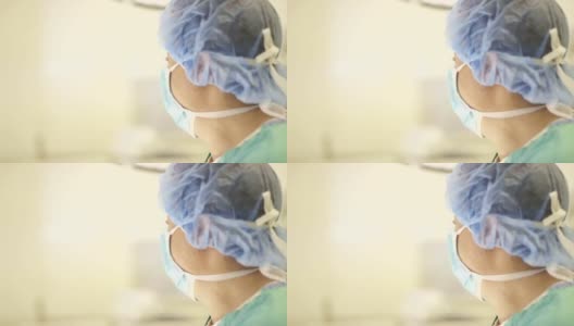手术室外科医生调节灯高清在线视频素材下载