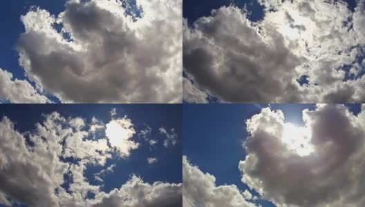 天空的云，天空与云和太阳的心情与太阳全高清高清视频高清在线视频素材下载