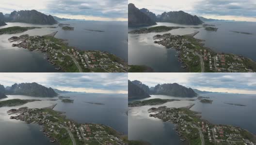 罗浮敦群岛群岛航拍画面高清在线视频素材下载