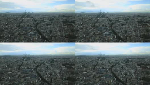 巴黎的空中城市高清在线视频素材下载