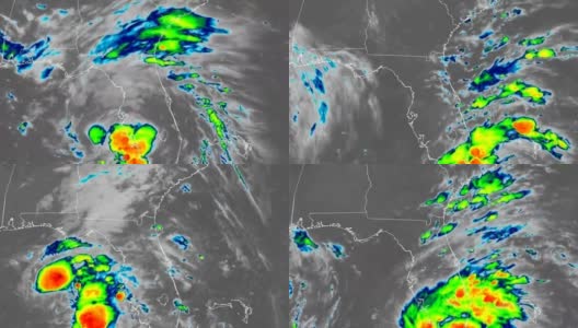 2018年热带风暴戈登登陆红外卫星延时高清在线视频素材下载