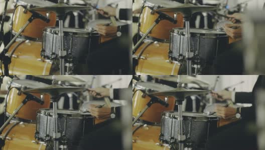 鼓手独奏音乐会高清在线视频素材下载