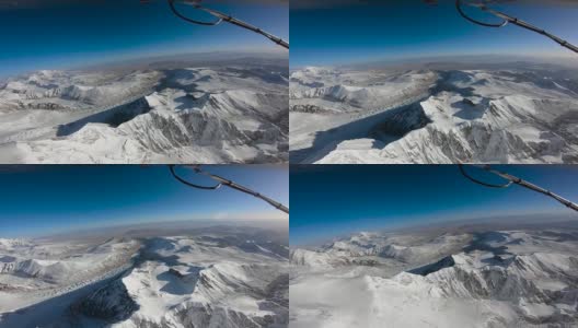 飞机飞越喜马拉雅山脉高清在线视频素材下载