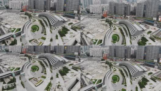 香港西九龙地区的市区景观高清在线视频素材下载