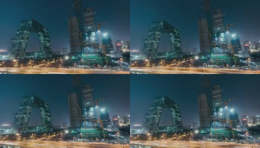 T/L ZO Downtown Beijing at Night /中国北京高清在线视频素材下载