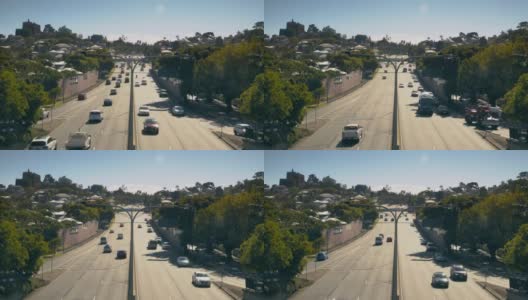 间隔拍摄郊区的高速公路高清在线视频素材下载