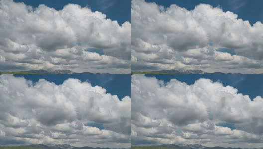 哈萨克斯坦山区的乌云。间隔拍摄FullHD高清在线视频素材下载