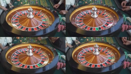 赌场里的轮盘高清在线视频素材下载