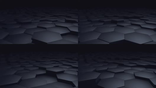 数字六边形抽象背景暗黑色调高清在线视频素材下载