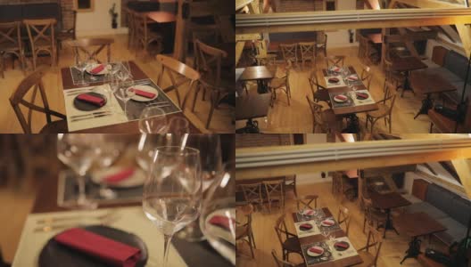 室内空荡荡的现代餐厅高清在线视频素材下载