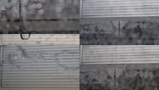 在洗车的一辆车里，透过挡风玻璃看着正在靠近的鼓风机高清在线视频素材下载
