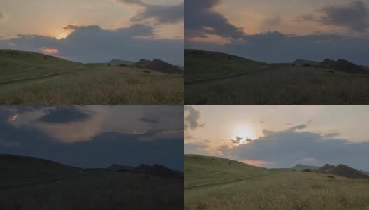 高加索田野山谷山脉史诗时间推移高加索美丽自然格鲁吉亚文化高清在线视频素材下载