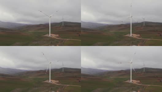 风力发电是利用可再生能源风能生产清洁能源高清在线视频素材下载
