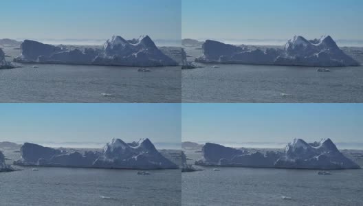格陵兰岛北冰洋冰山的特写高清在线视频素材下载