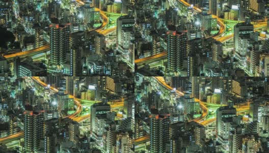 东京夜景的平移时间高清在线视频素材下载