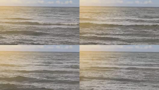 海浪从海里冲到沙滩上高清在线视频素材下载