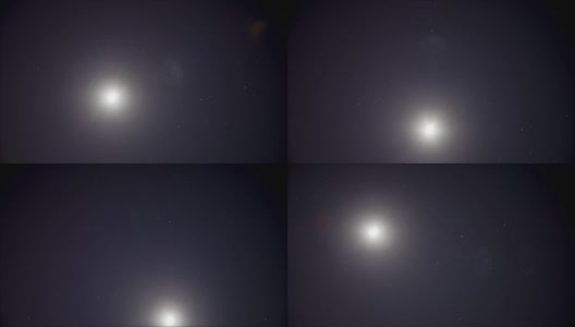 时间流逝:明亮的月亮和星星在夜空4K高清在线视频素材下载