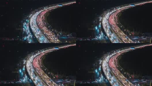 T/L HA PAN Rush Hour Traffic at Night /中国北京高清在线视频素材下载