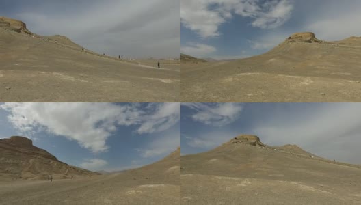 在伊朗亚兹德沉默塔周围散步高清在线视频素材下载