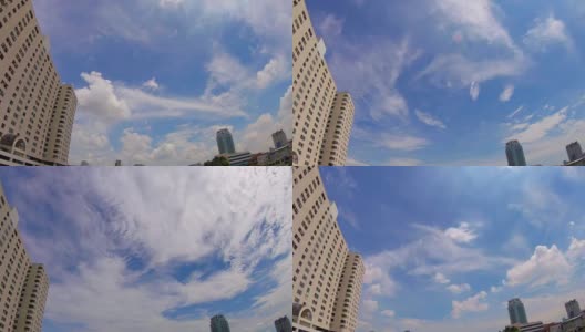 时间流逝Cloudscape在曼谷市中心高清在线视频素材下载
