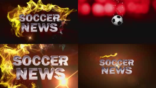 下落的足球和新闻文本高清在线视频素材下载