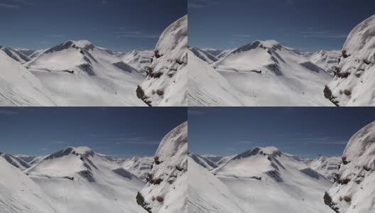 滑雪胜地的冬季景色高清在线视频素材下载