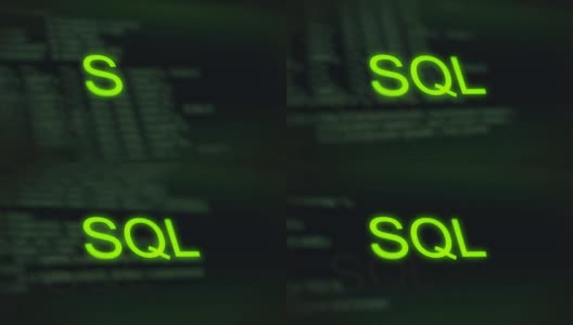 信息技术编程语言文本- SQL高清在线视频素材下载