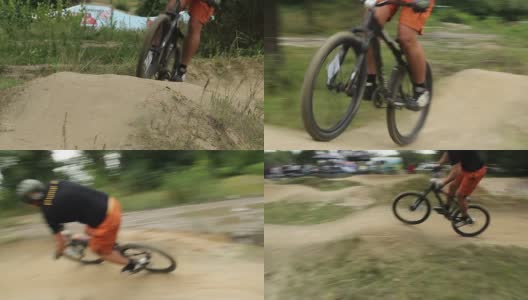 自行车巡回赛小轮车比赛击败对手高清在线视频素材下载