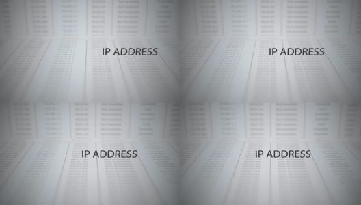 数字电影文本信息技术概念- IP地址高清在线视频素材下载