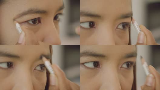 亚洲女人的眼睛化妆高清在线视频素材下载