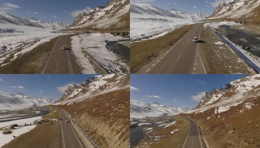 雪山，独库公路，新疆，中国高清在线视频素材下载