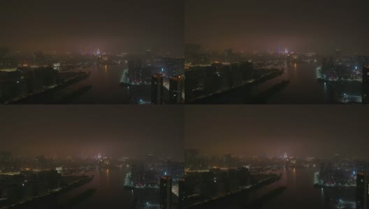 夜间灯光照亮澳门城市景观，空港全景4k中国高清在线视频素材下载