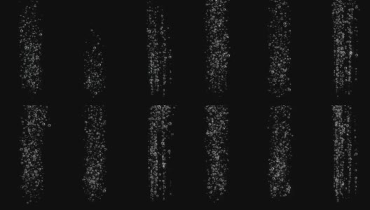 3d动画的气泡移动和漂浮在一个黑色的背景高清在线视频素材下载