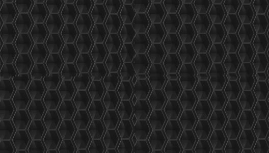 黑色六角背景。三维渲染高清在线视频素材下载